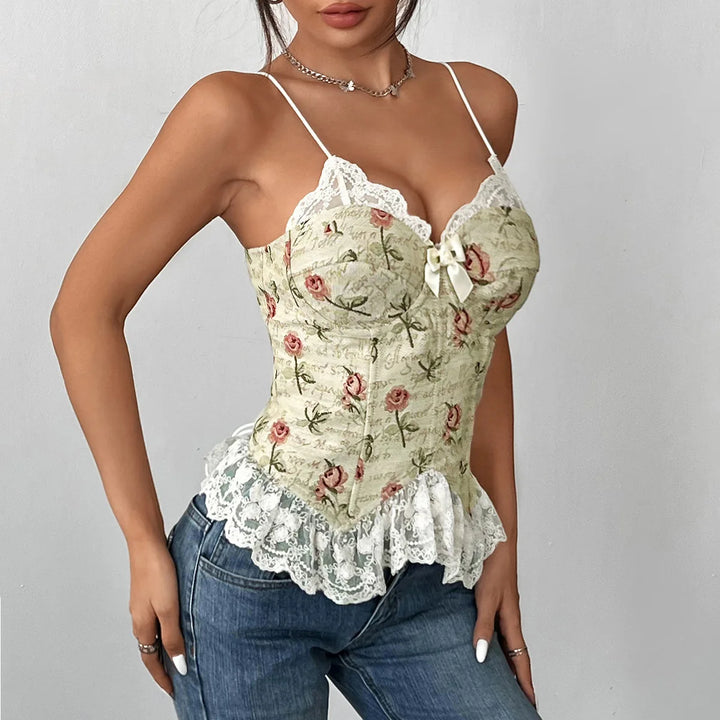 Lucinda Velvet Bustier Top