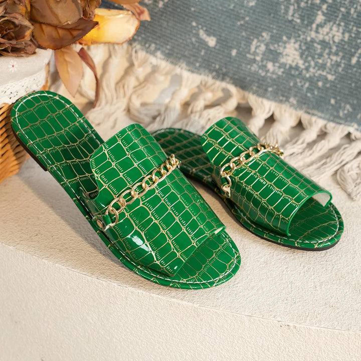 Livia Chain Slip-on Sandals