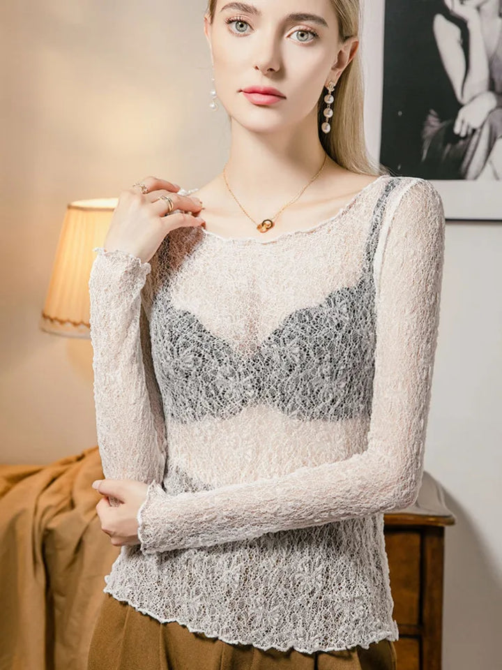 Nira Sheer Mesh Top