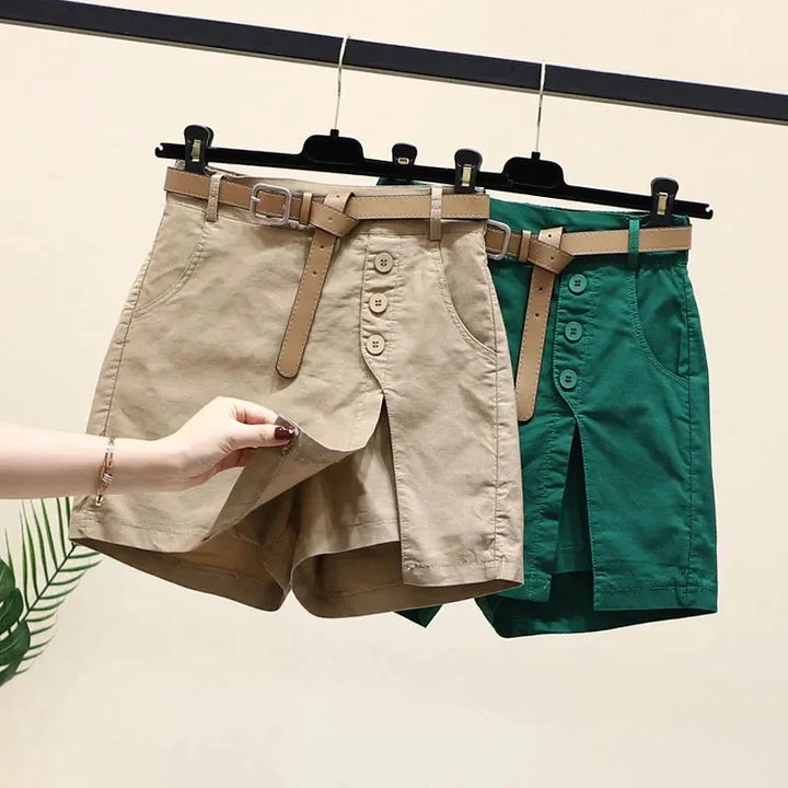 Vivienne Cotton Belted Shorts
