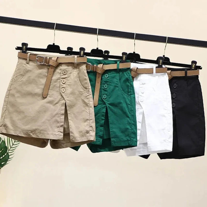 Vivienne Cotton Belted Shorts