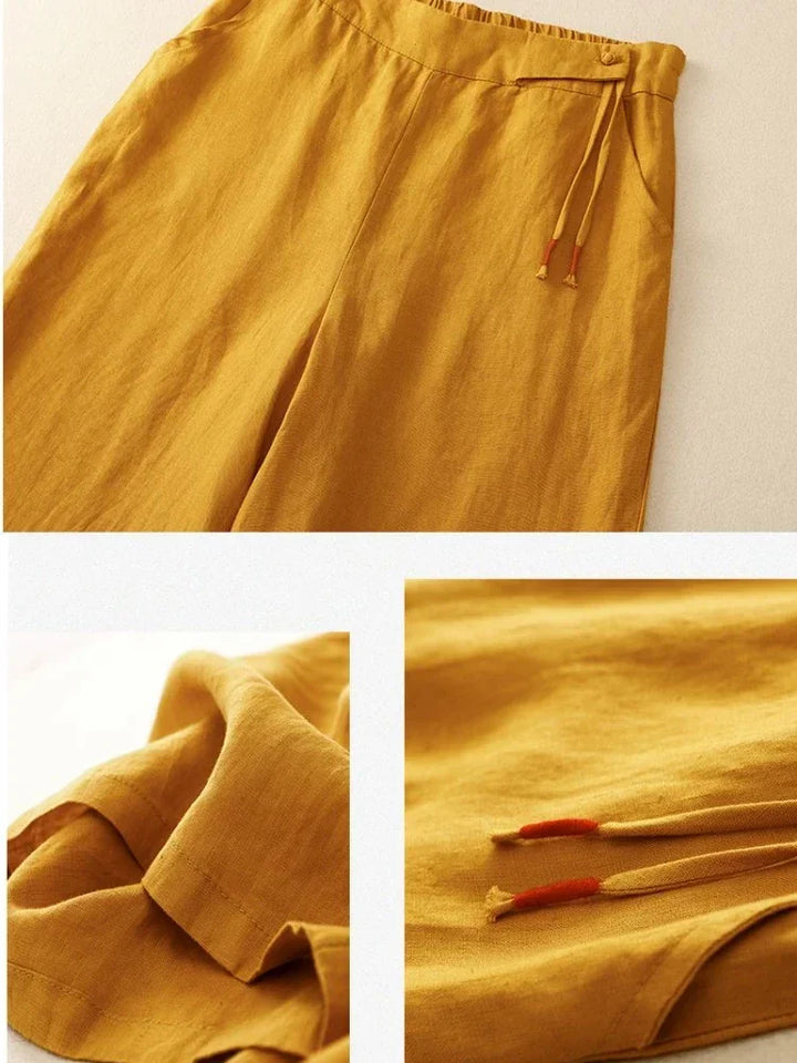 Liora Wide Linen Trousers