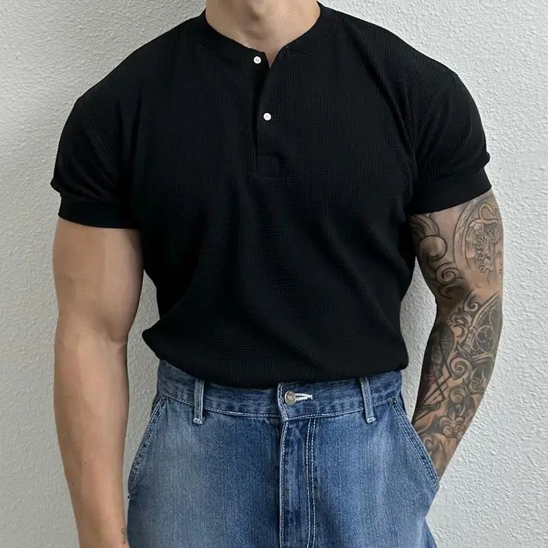 Joren Waffle Henley Shirt