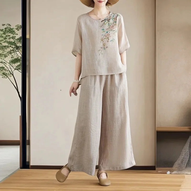 Mirela Blossom Linen Set