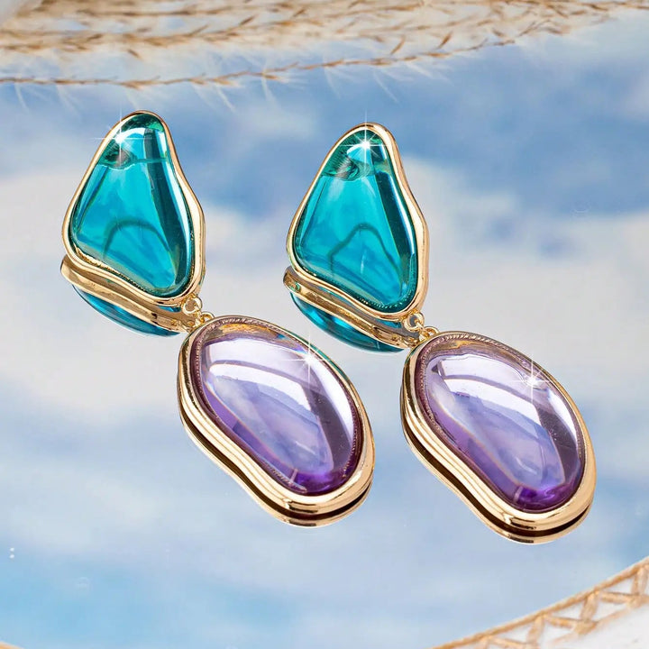 Elara Gem Drop Earrings