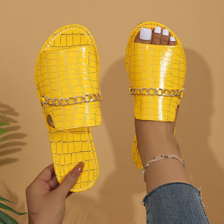 Livia Chain Slip-on Sandals