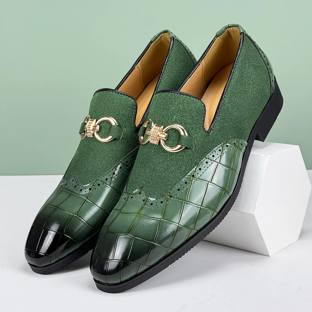 Cassiel Patent Suede Loafers