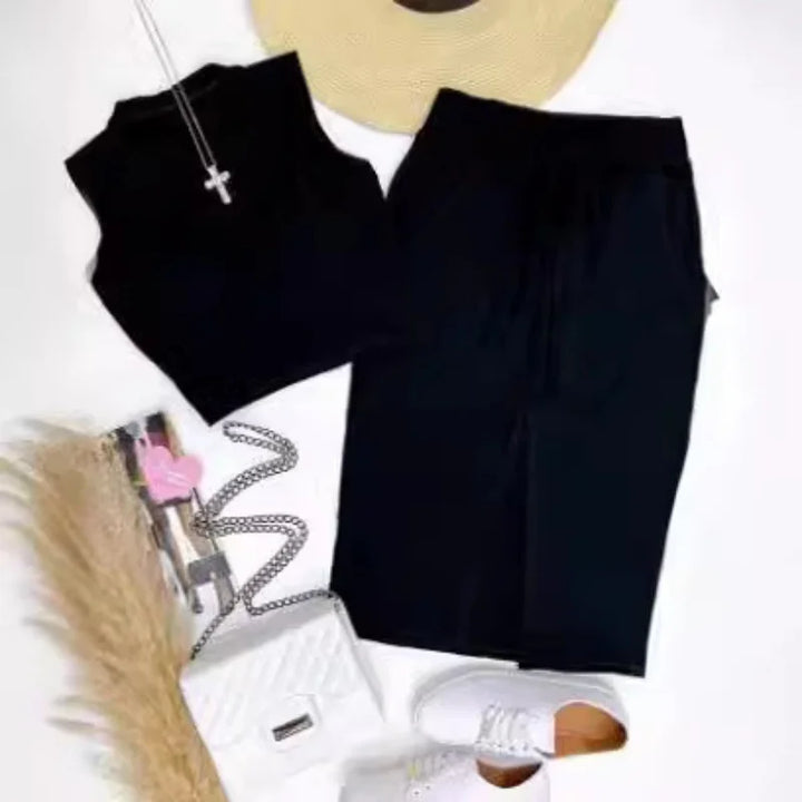 Olivea Tie-Waist Skirt Set