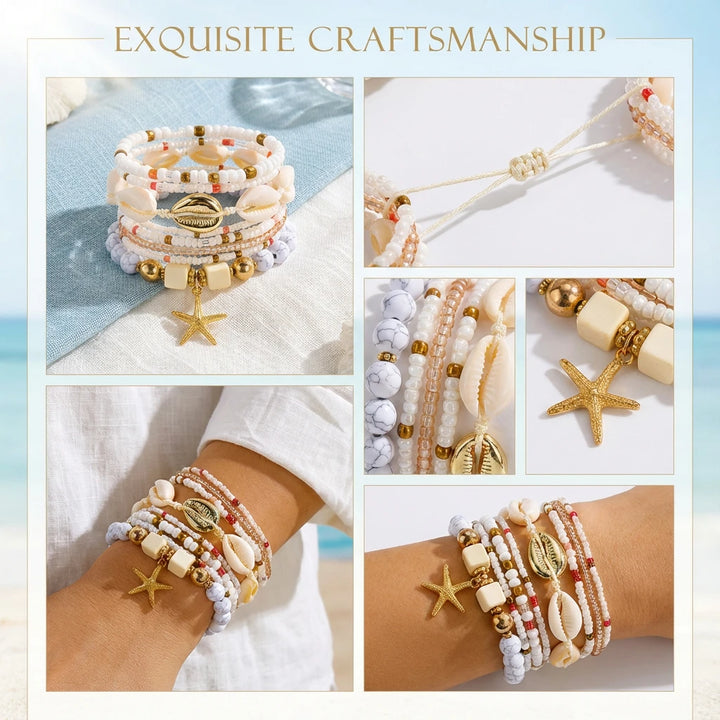 Sienna Shell Bead Bracelet