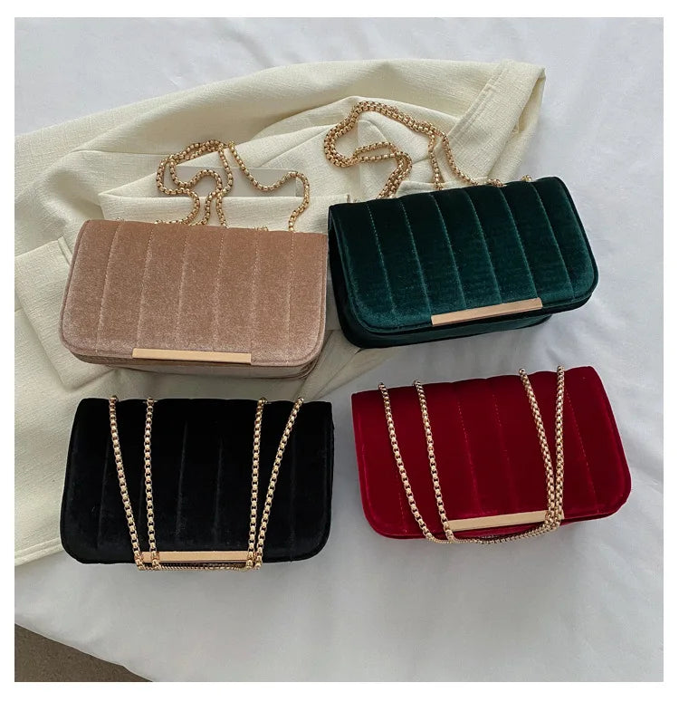Kaira Velvet Chain Bag