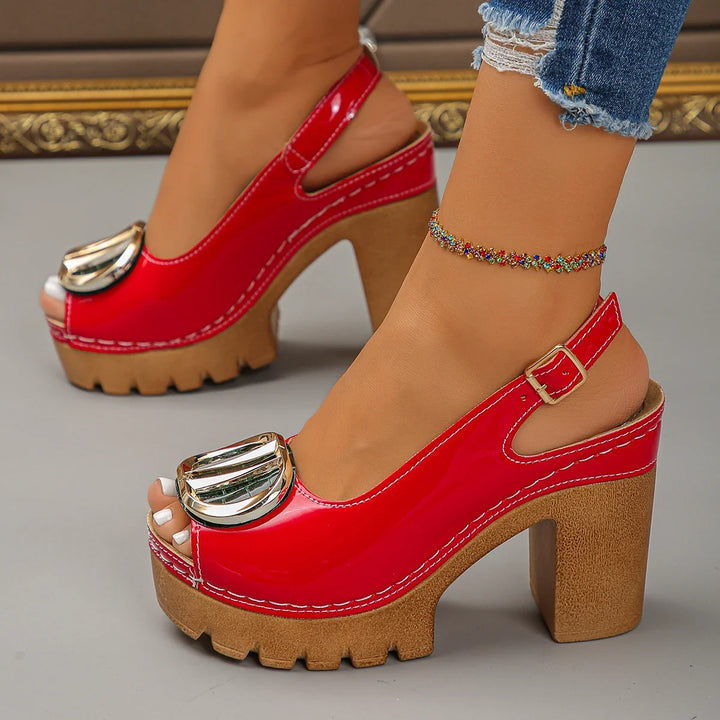 Soraya Bold Buckle Heels