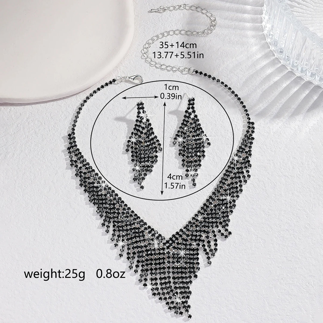 Valenora Crystal Necklace Set