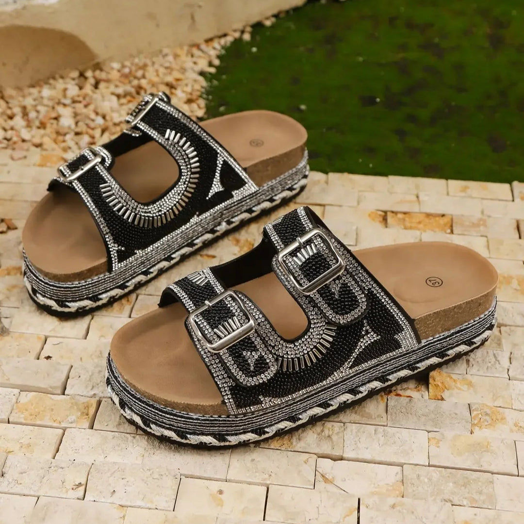 Mavis Beaded Comfort Slides