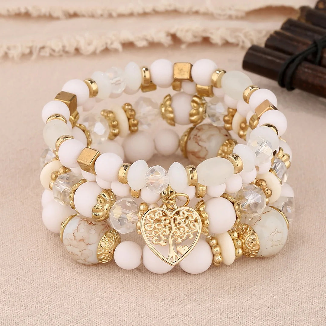 Elina Beaded Charm Bracelet
