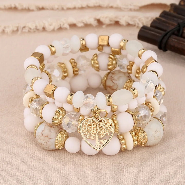 Elina Beaded Charm Bracelet