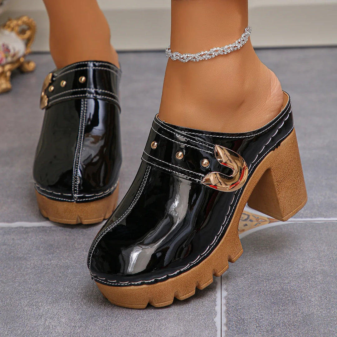 Lunella Block Heel Clogs