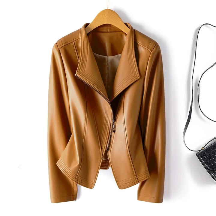 Evadne Gloss Leather Jacket