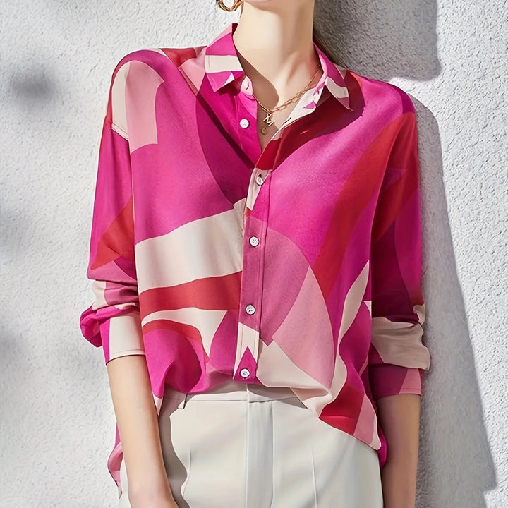 Amara Abstract Silk Blouse