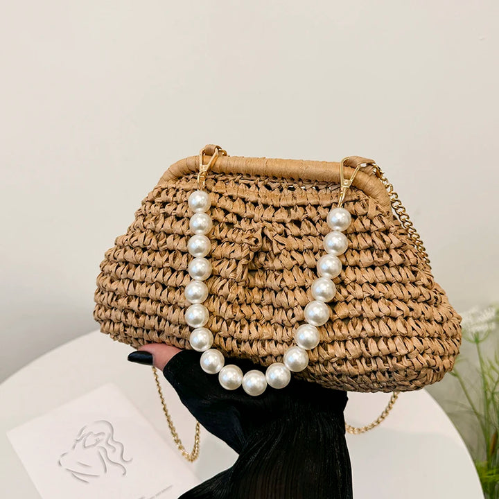 Isola Pearl Straw Bag