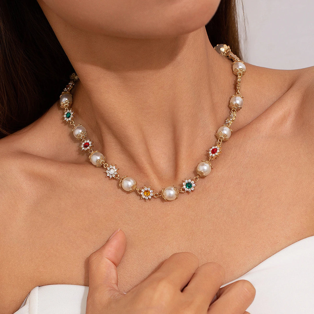 Estelle Gem Pearl Choker