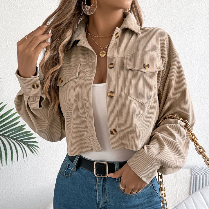 Sloane Cropped Cord Overshirt