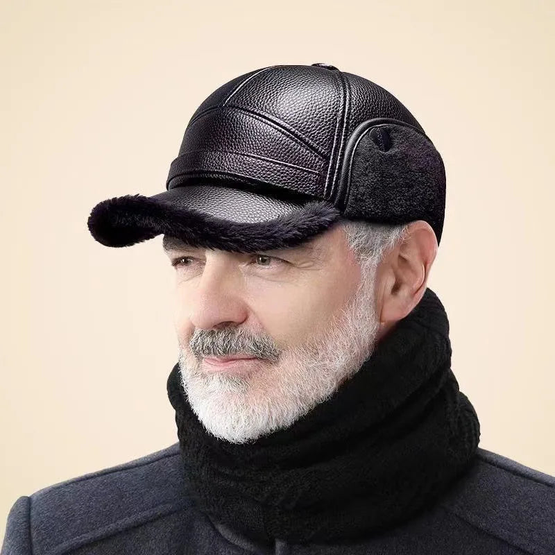 Branson Fur Leather Cap
