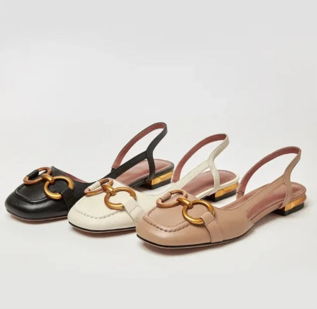 Liora Low-Heel Sling Flats