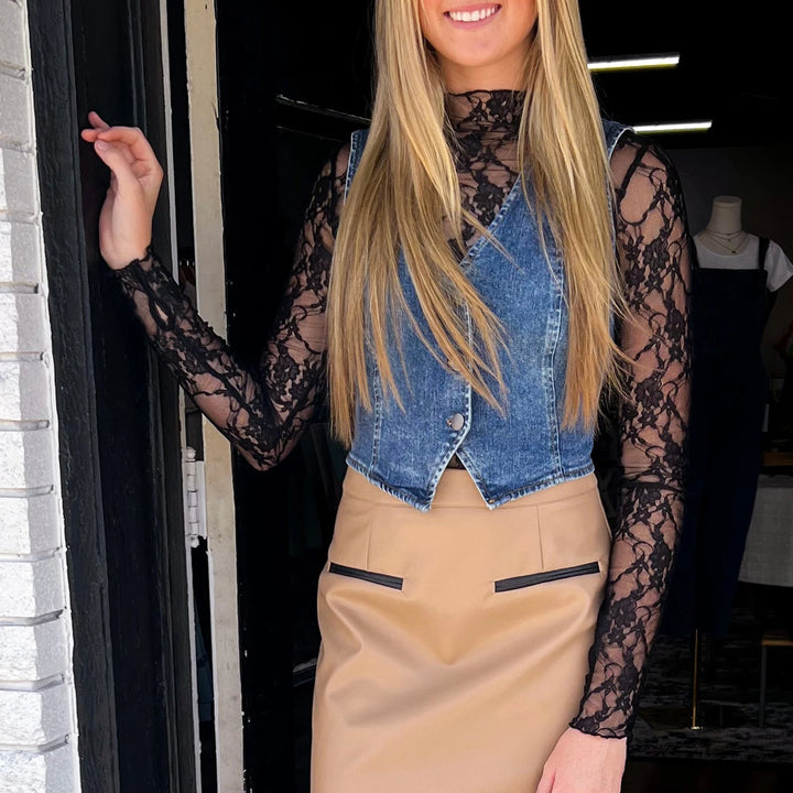 Rhea Sheer Mesh Top