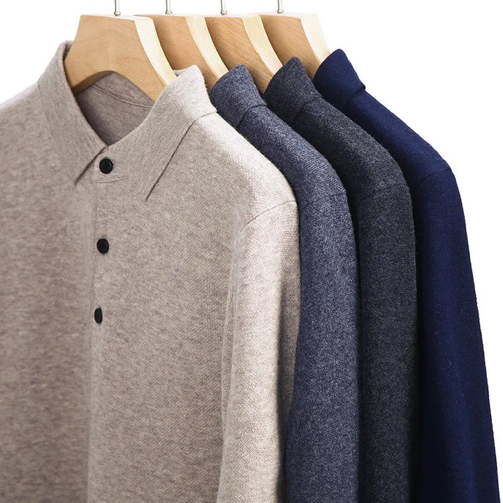 Hampton Cashmere Polo Sweater