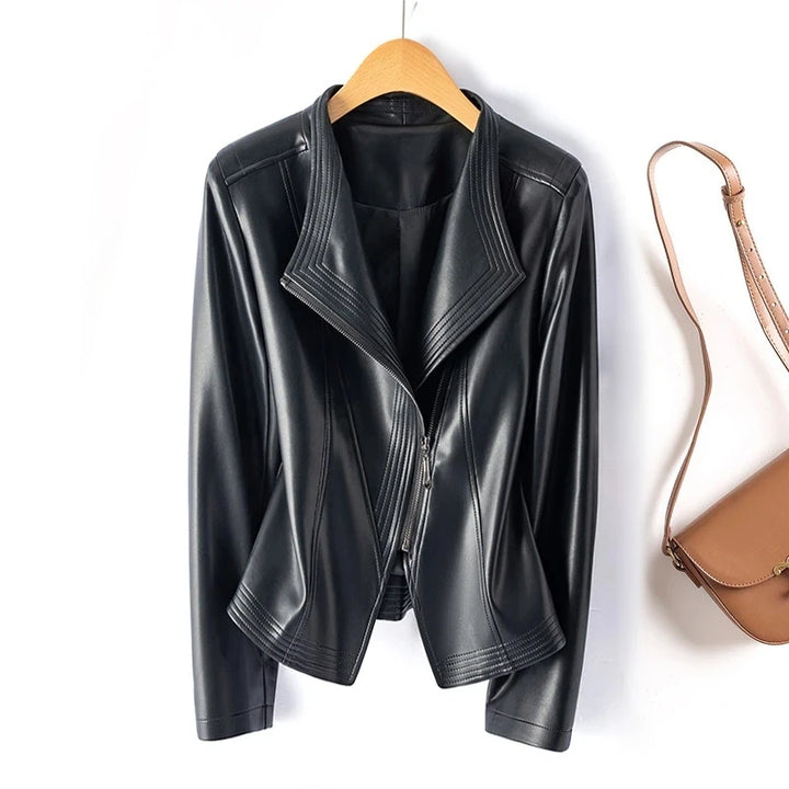 Evadne Gloss Leather Jacket
