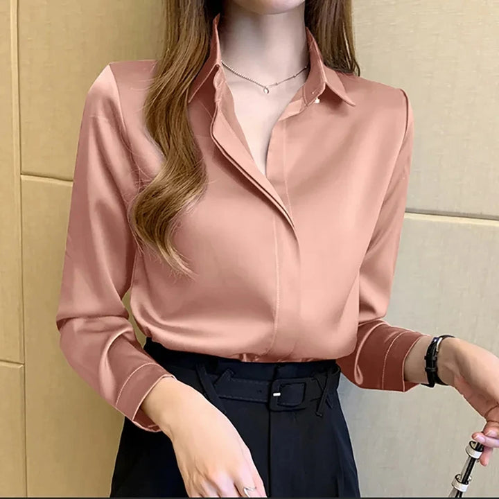 Selia Satin Essential Blouse