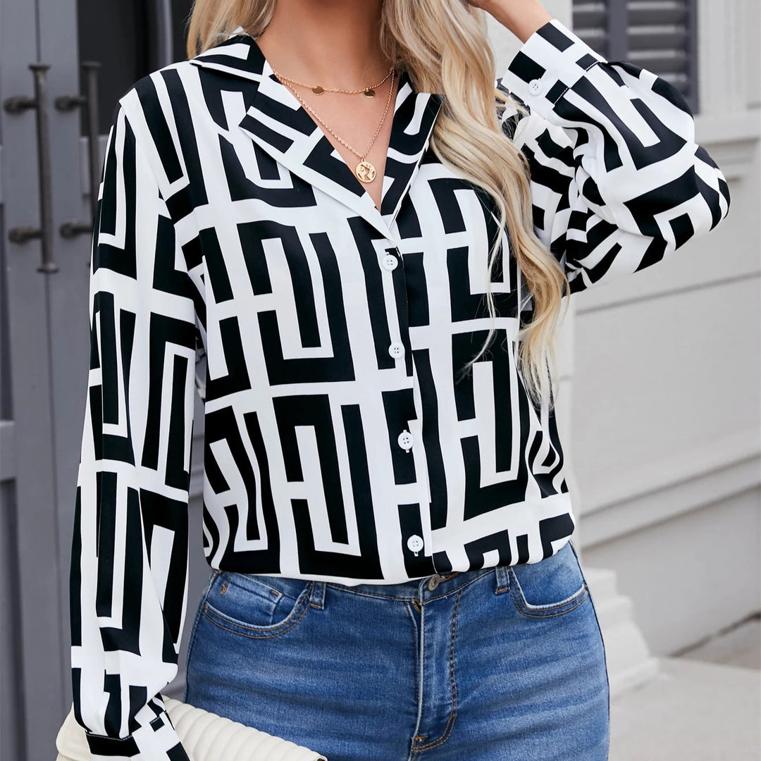 Alouette Parisian Print Blouse