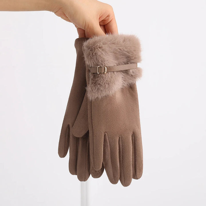 Thalina Velvet Fur Gloves