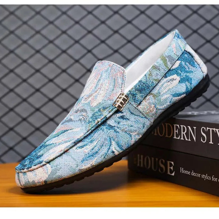 Corvinia Canvas Floral Loafers