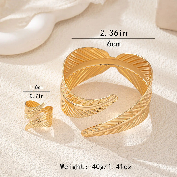 Liora Leaf Cuff Set