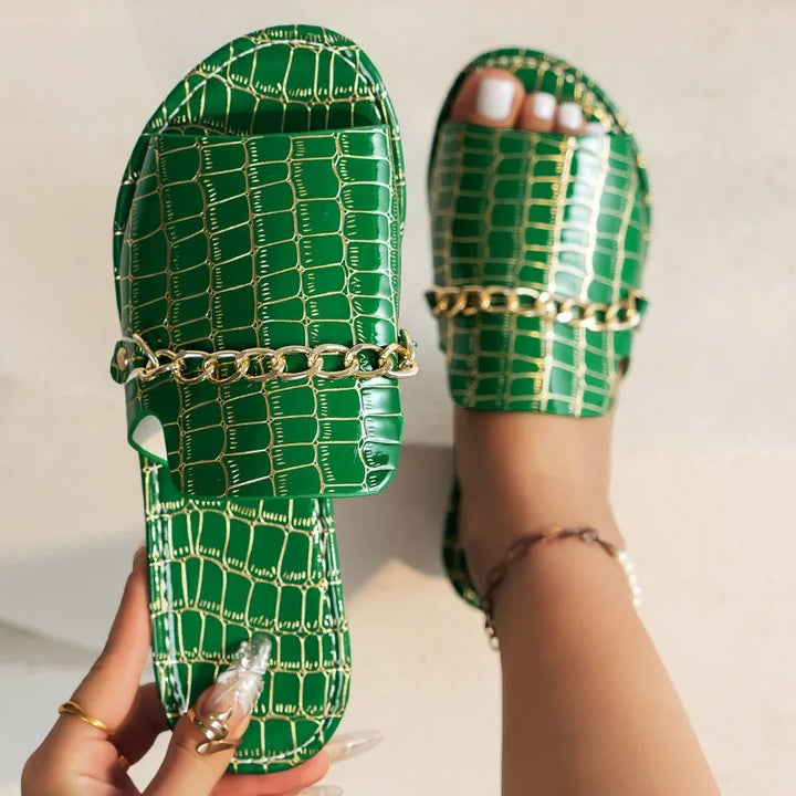 Livia Chain Slip-on Sandals