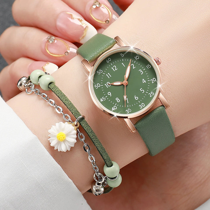 Veya Olive Quartz Watch