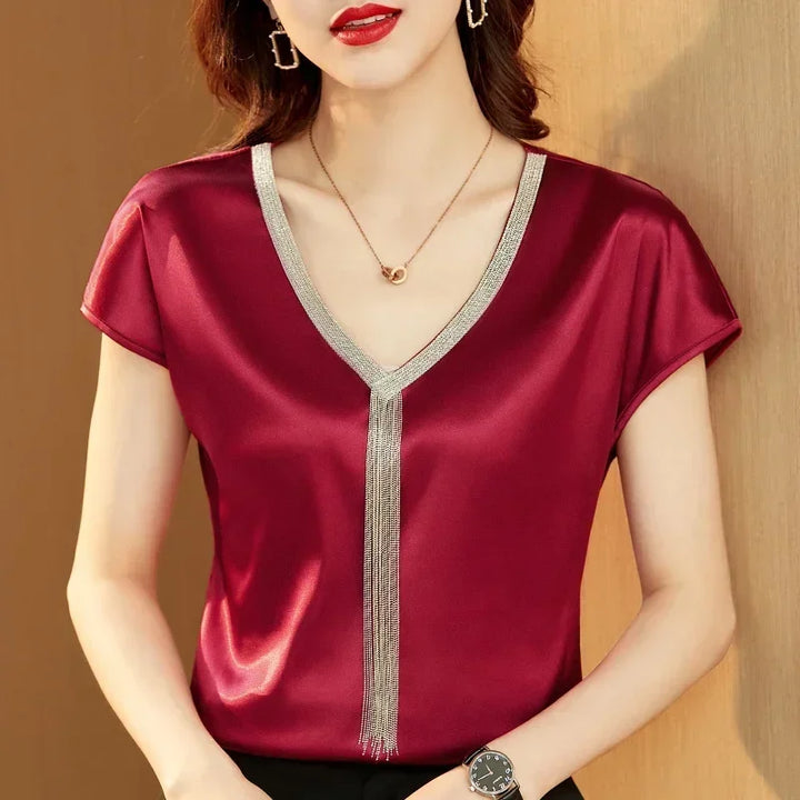 Liora Satin Silk Top