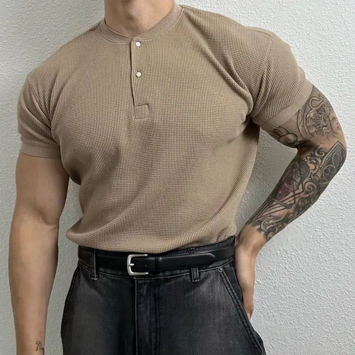 Joren Waffle Henley Shirt