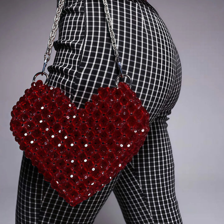 Rosalie Beaded Heart Bag
