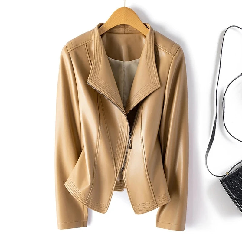 Evadne Gloss Leather Jacket