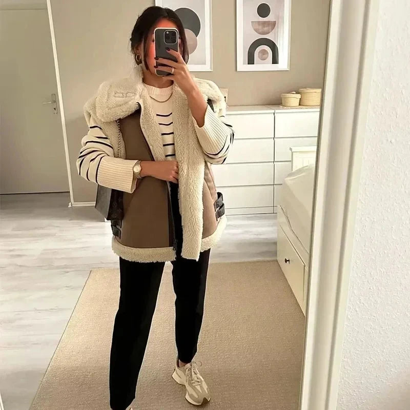 Lily Zip-Up Sherpa Vest