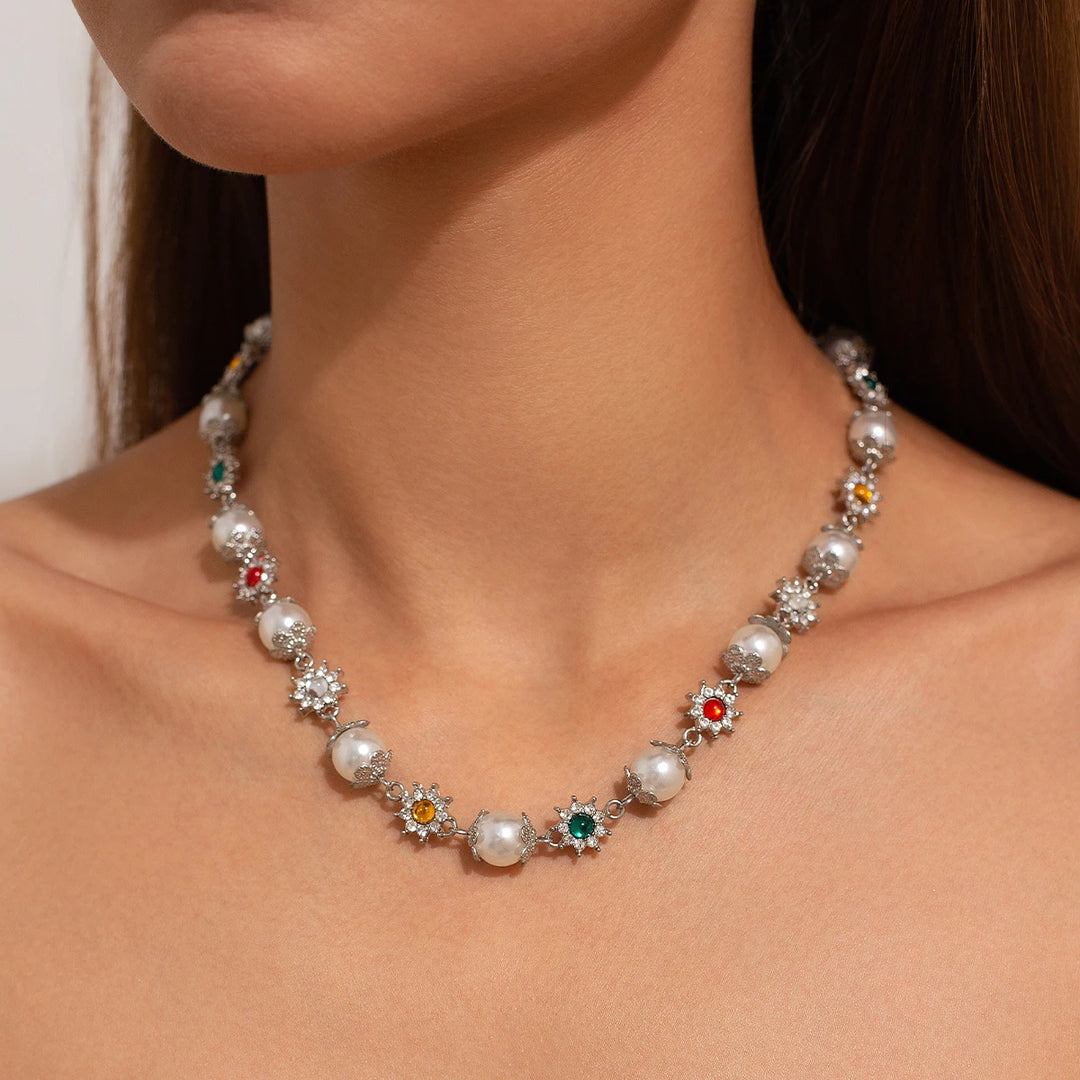 Estelle Gem Pearl Choker