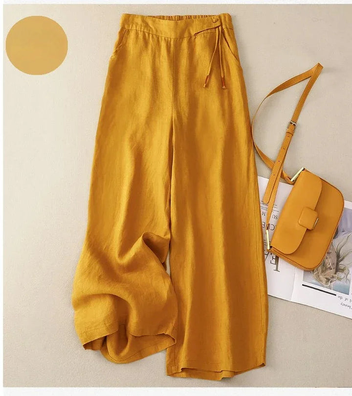 Liora Wide Linen Trousers