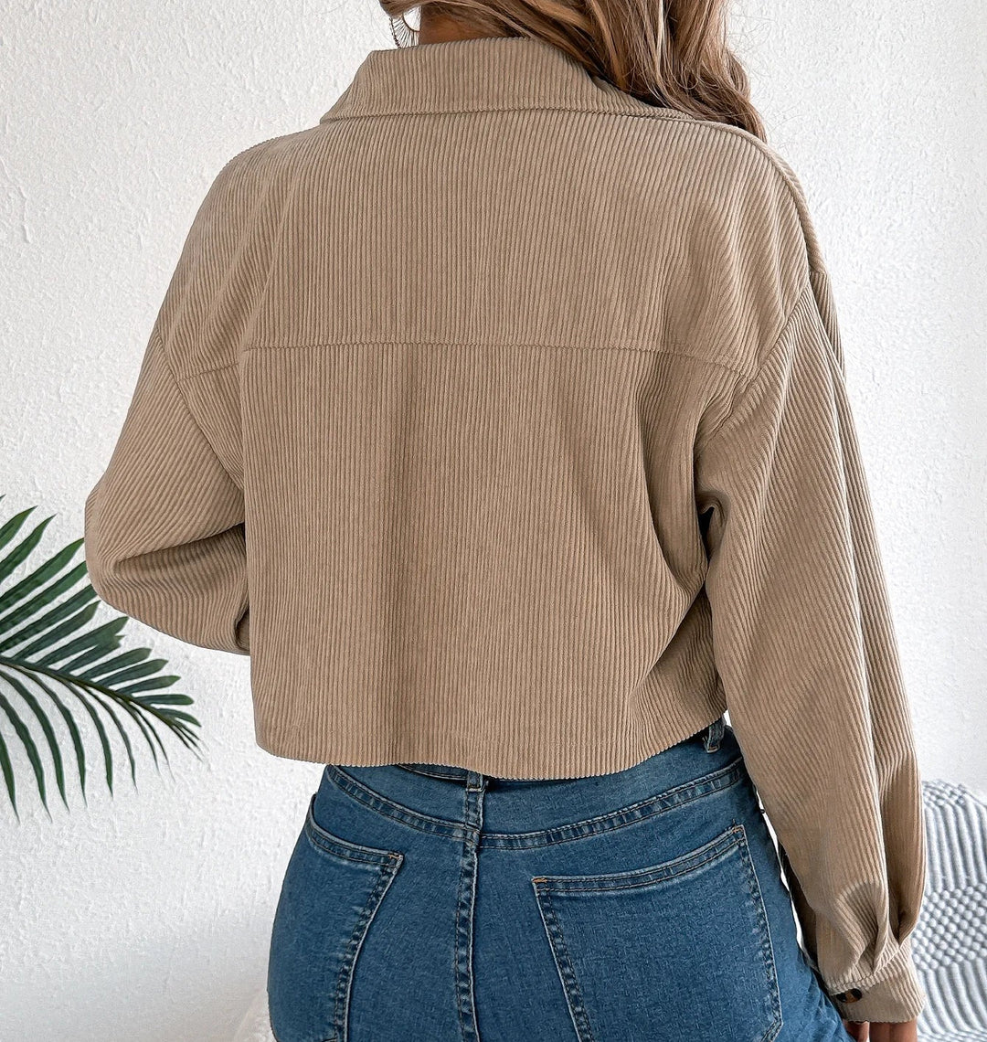 Sloane Cropped Cord Overshirt