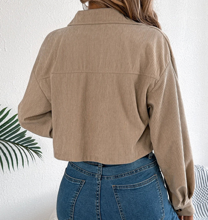 Sloane Cropped Cord Overshirt