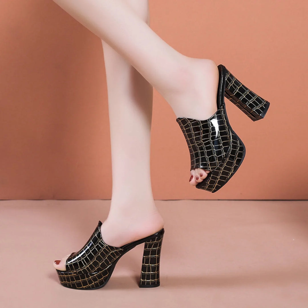 Palermo Croc Heels