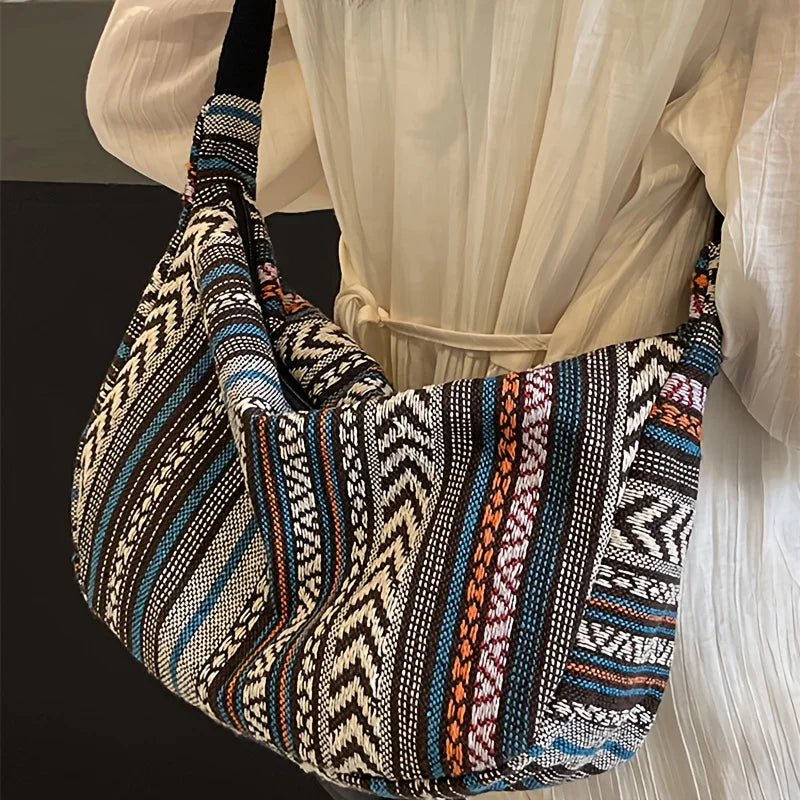 Elena Canvas Shoulder Bag