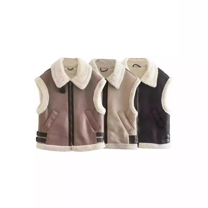 Lily Zip-Up Sherpa Vest