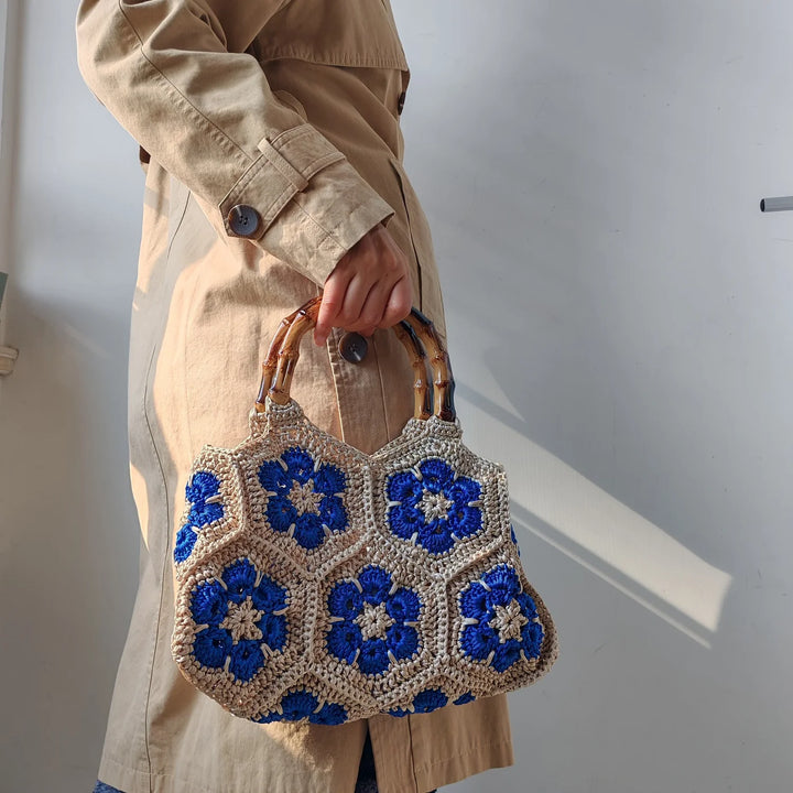 Vera Bamboo Crochet Handbag